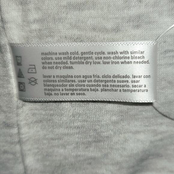 Three Dots Knit Puffer Jacket Full Zip Womens Sz XL Oatmeal Cream Zip Pockets - Picture 15 of 15